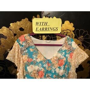 1X Rose Bundle Top & Earrings